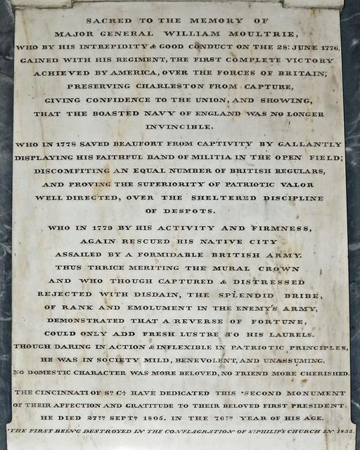 Major General William Moultrie Wall Monument — photo 4