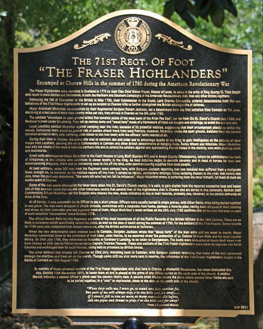 The 71st Fraser Highlanders Marker — photo 2