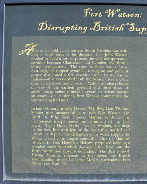 Fort Watson: Disrupting British Supply Lines — photo 3