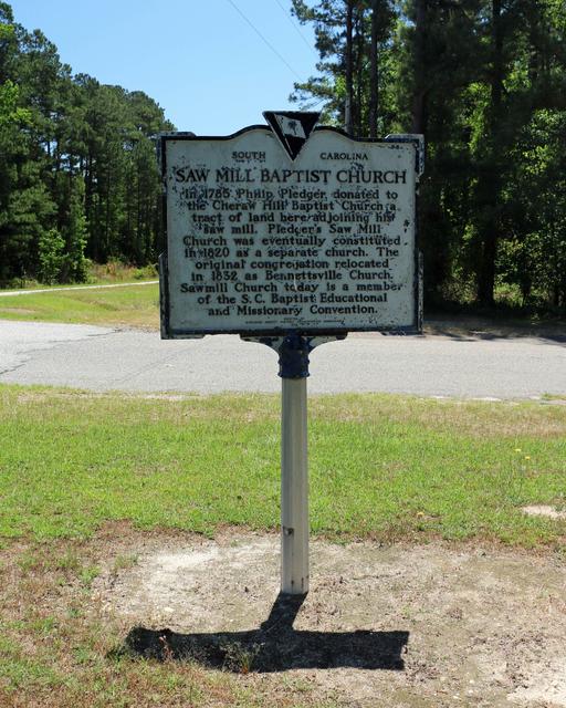 Grave of General Tristam Thomas/Saw Mill Baptist Church — photo 3