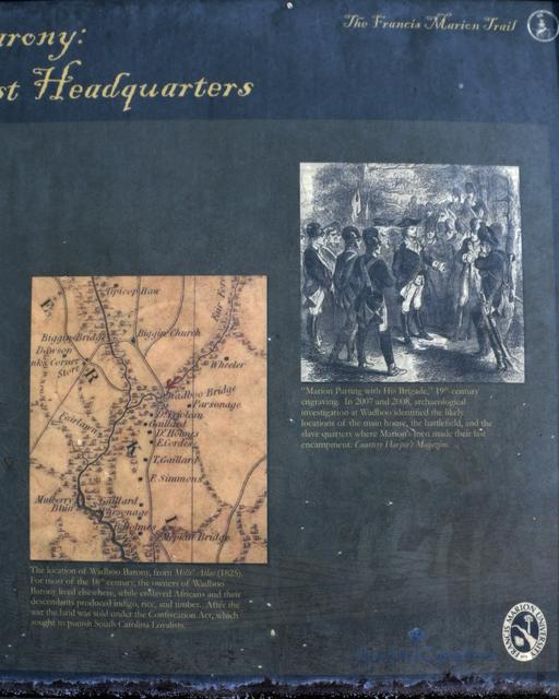Wadboo Barony: Francis Marion’s Last Headquarters — photo 4